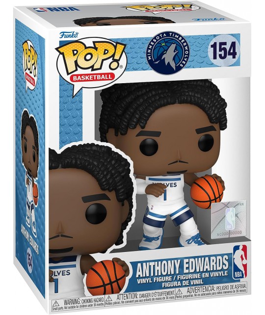 Funko POP! NBA: Anthony Edwards (Minnesota Timberwolves) White Uniform